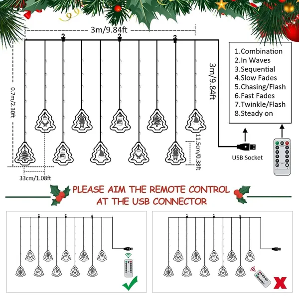KAVYASHINE_100Led_Hanging_String_Lights_3_5M_Perfect_For_Home_Festival_Diwali_Christmas_Decoration_Party_Wedding_10_Tree_Multi