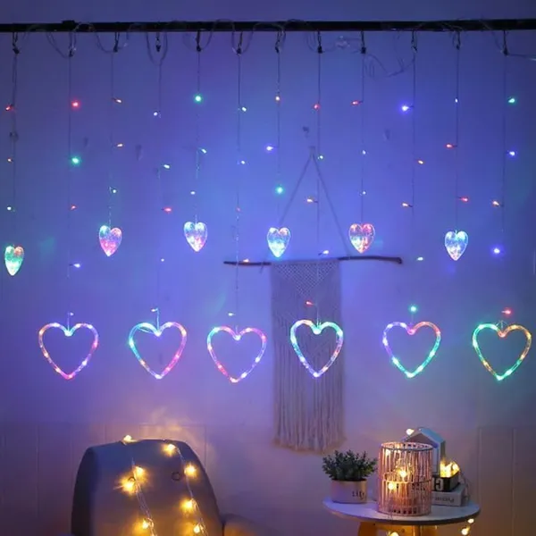 KAVYASHINE_100Led_Hanging_String_Lights_3_5M_Perfect_For_Home_Festival_Diwali_Christmas_Decoration_Party_Wedding_Heart_Multi