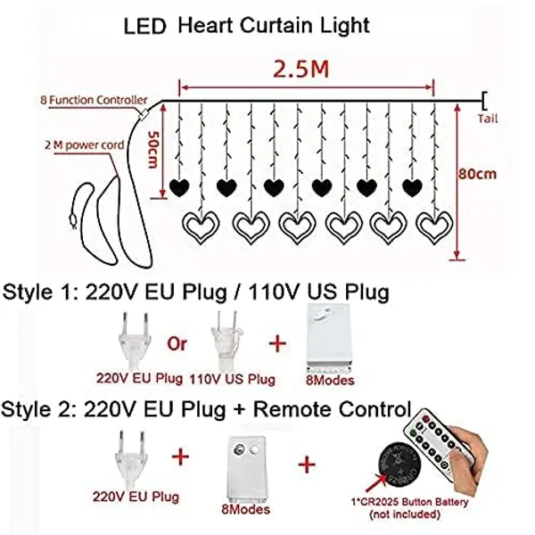 KAVYASHINE_100Led_Hanging_String_Lights_3_5M_Perfect_For_Home_Festival_Diwali_Christmas_Decoration_Party_Wedding_Heart_Ww