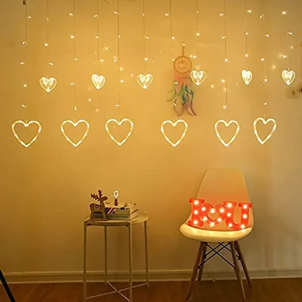 KAVYASHINE_100Led_Hanging_String_Lights_3_5M_Perfect_For_Home_Festival_Diwali_Christmas_Decoration_Party_Wedding_Heart_Ww