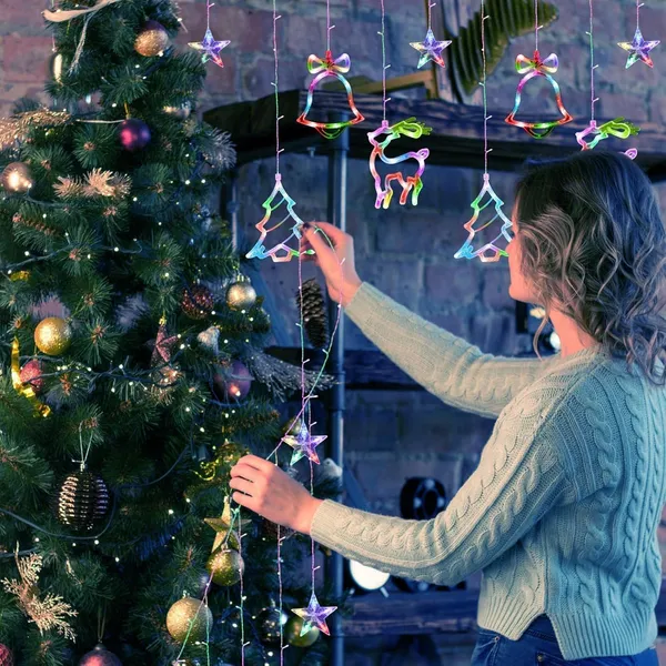 KAVYASHINE_100Led_Hanging_String_Lights_3_5M_Perfect_For_Home_Festival_Diwali_Christmas_Decoration_Party_Wedding_Reindeer_Bell_Multi