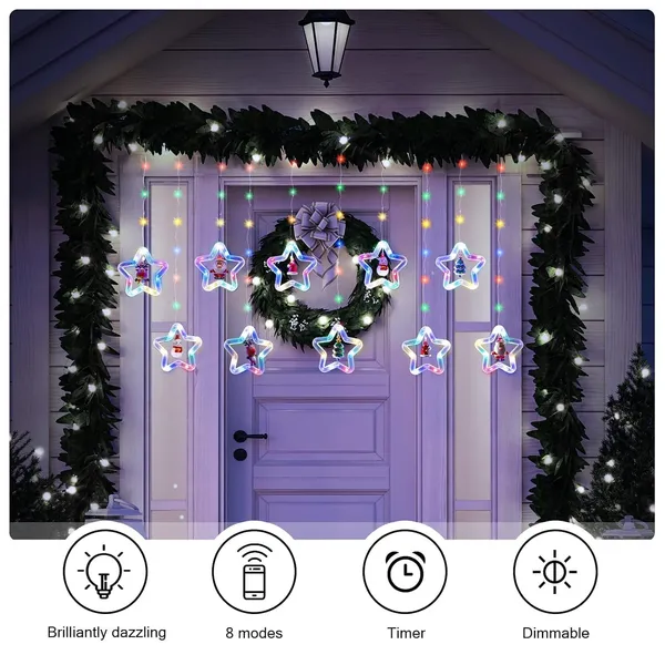 KAVYASHINE_100Led_Hanging_String_Lights_3_5M_Perfect_For_Home_Festival_Diwali_Christmas_Decoration_Party_Wedding_10_Star_Multi