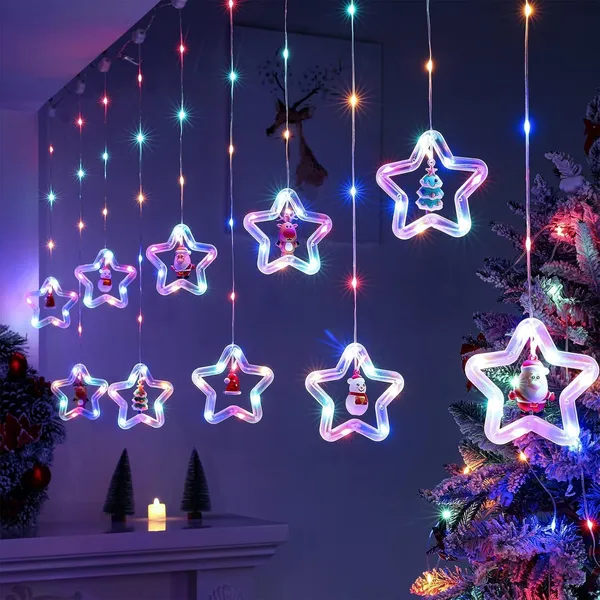 KAVYASHINE_100Led_Hanging_String_Lights_3_5M_Perfect_For_Home_Festival_Diwali_Christmas_Decoration_Party_Wedding_10_Star_Multi