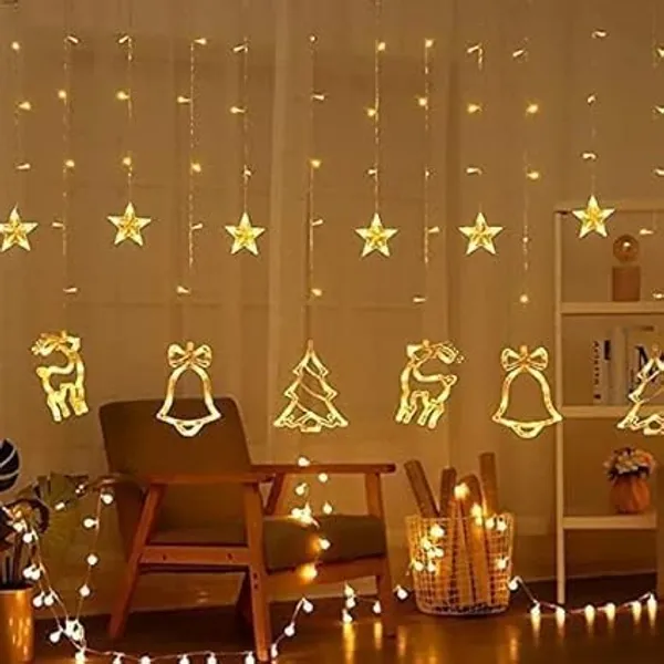 KAVYASHINE_100Led_Hanging_String_Lights_3_5M_Perfect_For_Home_Festival_Diwali_Christmas_Decoration_Party_Wedding_Reindeer_Bell_Ww