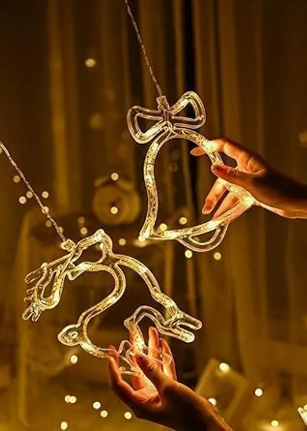 KAVYASHINE_100Led_Hanging_String_Lights_3_5M_Perfect_For_Home_Festival_Diwali_Christmas_Decoration_Party_Wedding_Reindeer_Bell_Ww