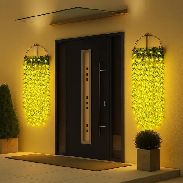 KAVYASHINE_100Led_Hanging_String_Lights_3_5M_Perfect_For_Home_Festival_Diwali_Christmas_Decoration_Party_Wedding_Leaves_Curtain_3M_Ww