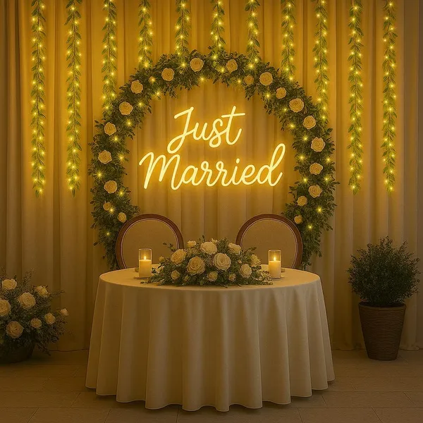 KAVYASHINE_100Led_Hanging_String_Lights_3_5M_Perfect_For_Home_Festival_Diwali_Christmas_Decoration_Party_Wedding_Leaves_Curtain_3M_Ww