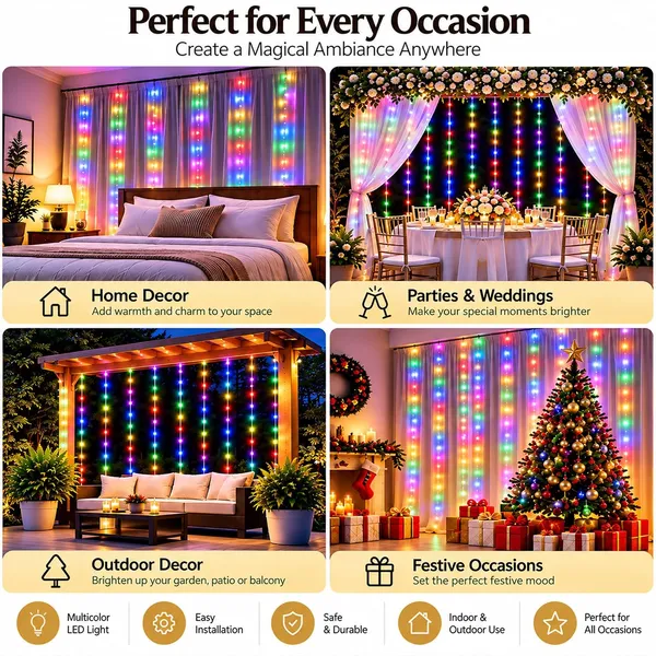 KAVYASHINE_180Led_Curtain_String_Rice_Lights_21_Meter_8_Modes_For_Home_Decoration_For_Diwali_Christmas_Events_Multi