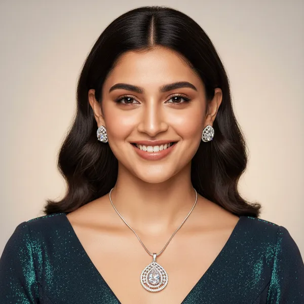 Fabllery_American_Diamond_Pendant_With_Studd_Jewellery_Set
