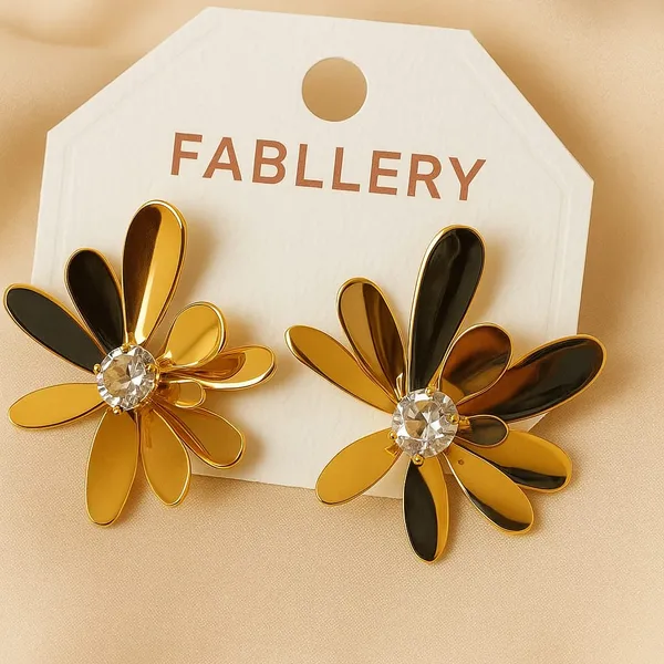Fabllery_Anti_Tarnish_Floral_Gold_Finish_Stud_Earrings_With_Crystal_Center