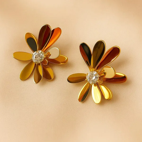 Fabllery_Anti_Tarnish_Floral_Gold_Finish_Stud_Earrings_With_Crystal_Center