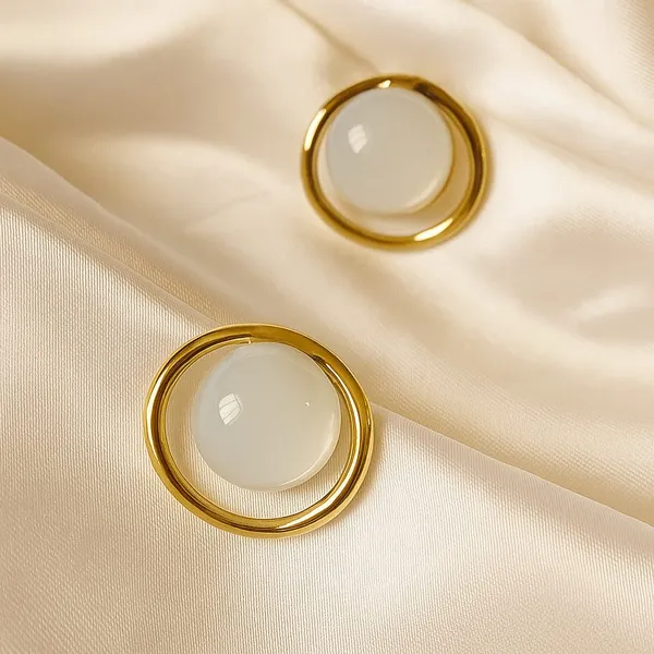 Fabllery_Elegant_Anti_Tarnish_Gold_Finish_Stud_Earrings_With_Ivory_Stone