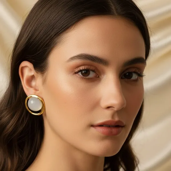 Fabllery_Elegant_Anti_Tarnish_Gold_Finish_Stud_Earrings_With_Ivory_Stone