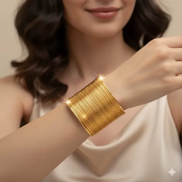 Fabllery_Luxury_Anti_Tarnish_Gold_Cuff_Bracelet_For_Women_Elegant_Statement_Jewelry
