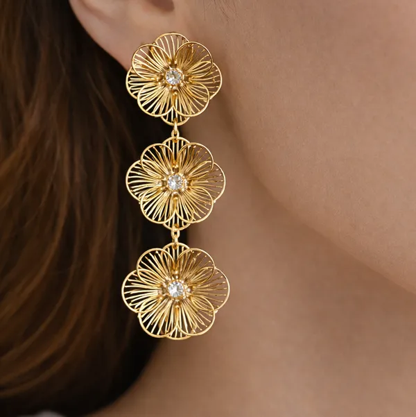 Fabllery_Premium_Anti_Tarnish_Floral_Dangle_Earrings_Gold_Plated_Earrings_For_Women