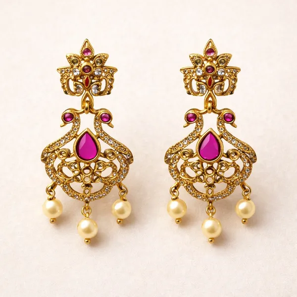 Fabllery_Anti_Tarnish_Traditional_Gold_Plated_Necklace_Set_With_Pearl_Drops_Ruby_Stone