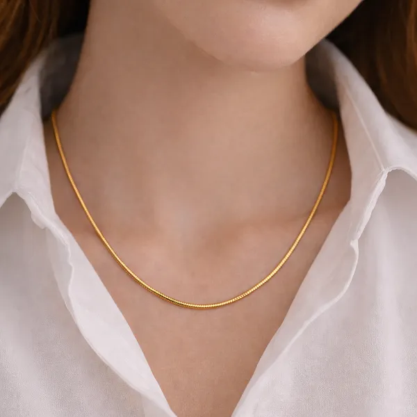 Fabllery_Minimal_Gold_Snake_Chain_Necklace_For_Women_Anti_Tarnish