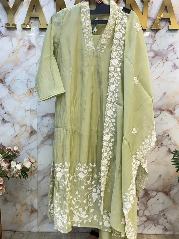 Green_Embroidered_Kurta_Set_With_Dupatta_for_Women