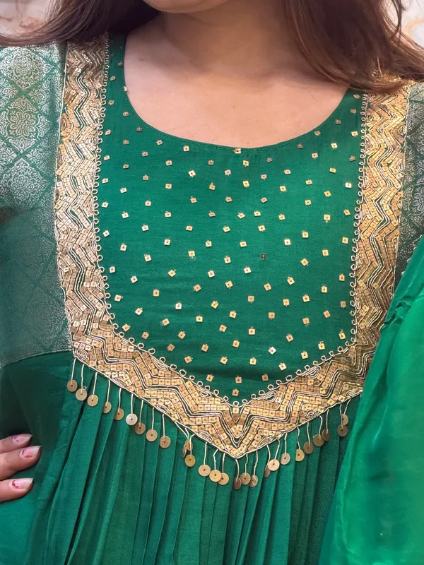 Green_Embellished_Anarkali_Kurta_Set_for_Women