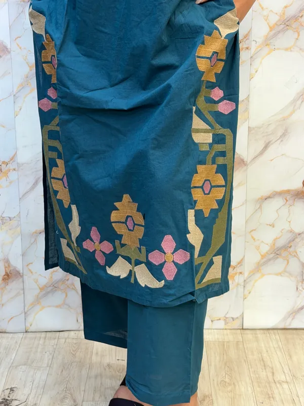 Teal_Printed_Straight_Kurta_Set_for_Women