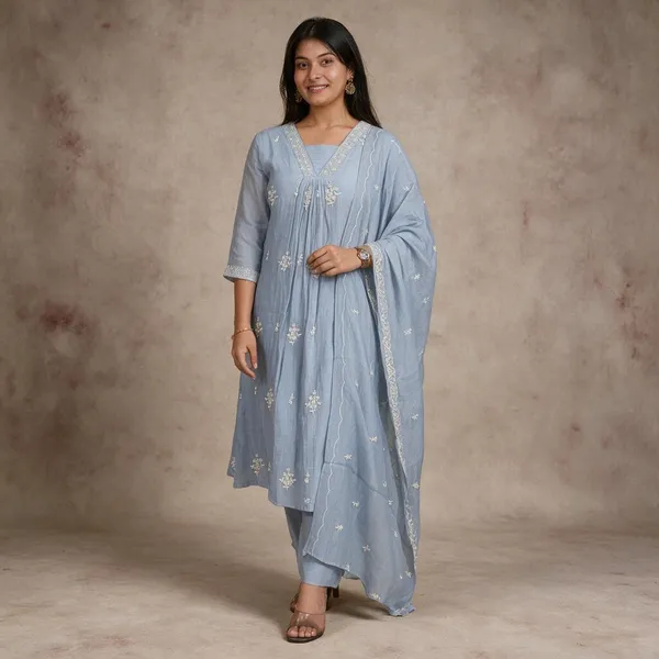 Blue_Embroidered_Kurta_Set_With_Dupatta_For_Women