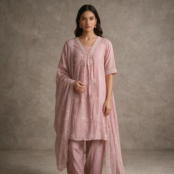 Pink_Handwork_Kurta_Set_For_Women