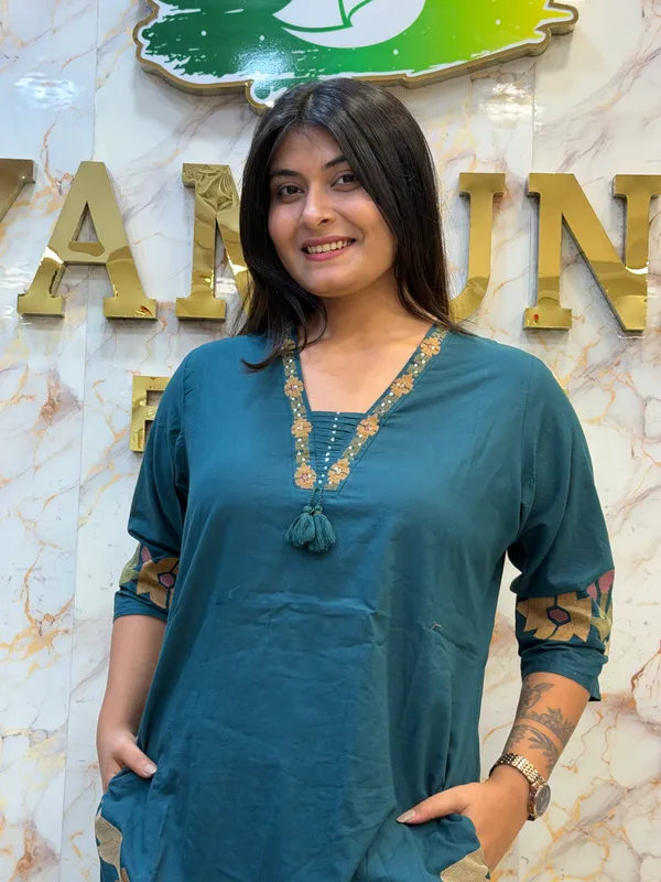 Teal_Printed_Straight_Kurta_Set_for_Women