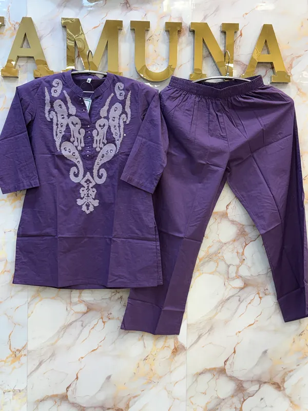 Purple_Embroidered_Straight_Kurta_Set_for_Women