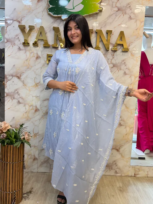 Blue_Embroidered_Kurta_Set_With_Dupatta_For_Women