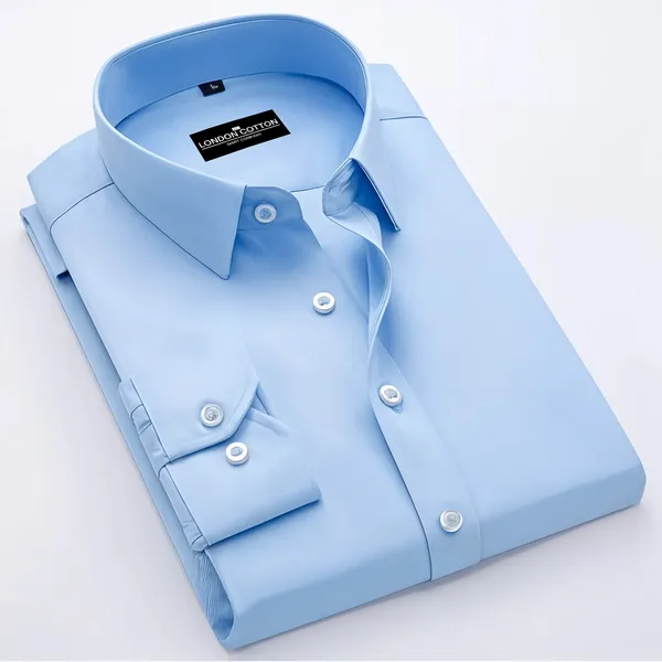 New_Cotton_Blend_Solid_Shirts_Light_Blue
