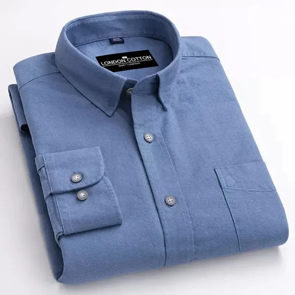 Casual_Pure_Cotton_Denim_Blue_Color_Shirt_For_Man