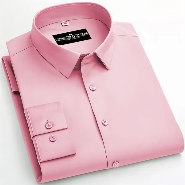 New_Cotton_Blend_Solid_Shirts_Rose_Gold
