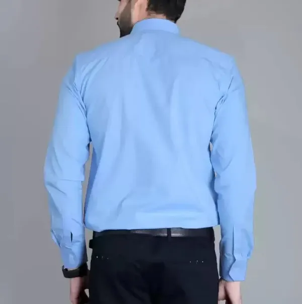 Plain_Cotton_Casual_Shirt_For_Man_Sky_Blue
