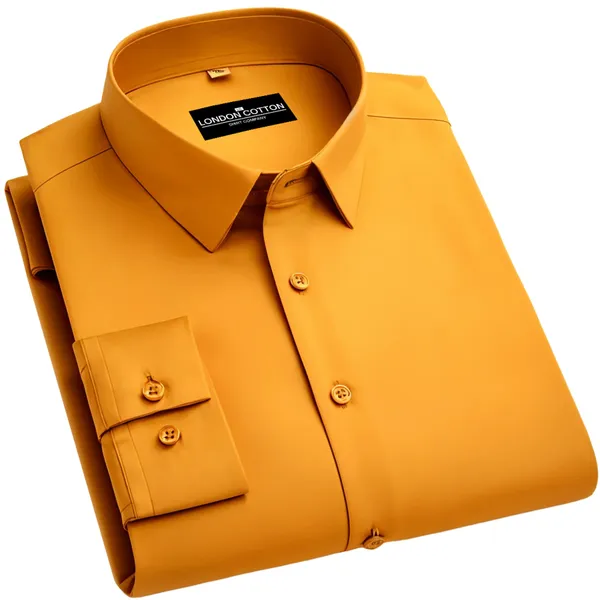Premium_Cotton_Blend_Solid_Shirts_Mustard