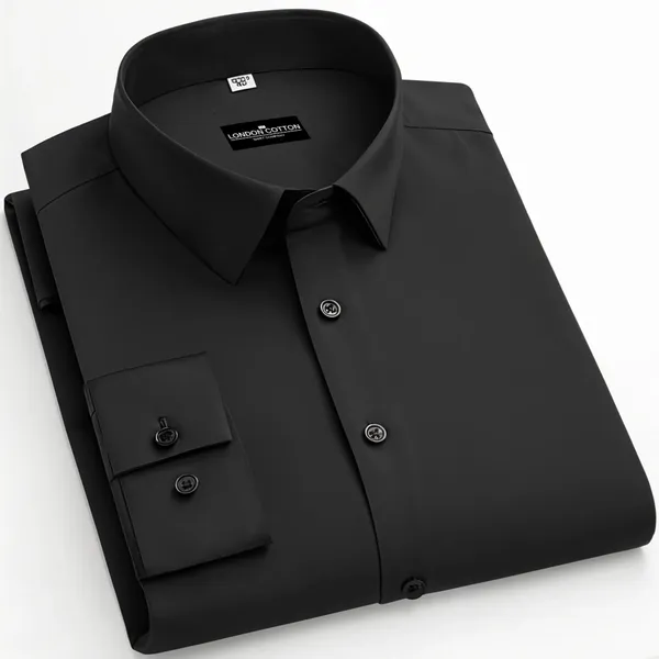 Premium_Cotton_Blend_Solid_Shirts_Black