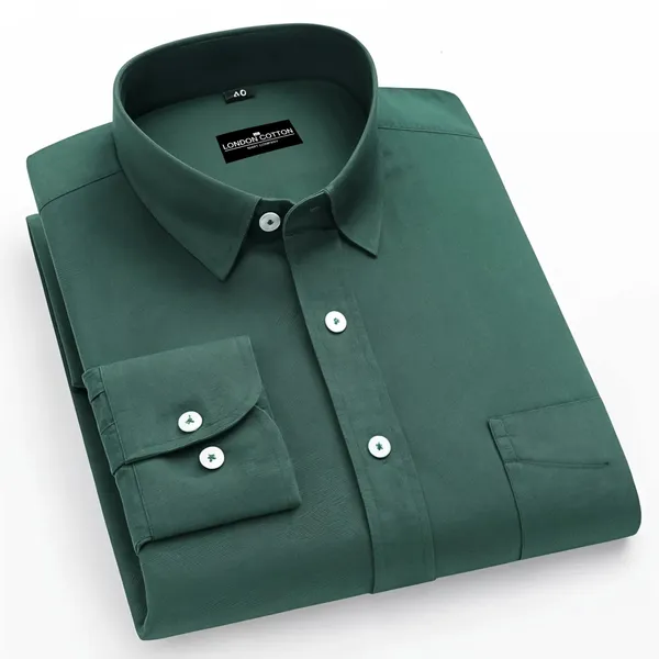 Plain_Cotton_Blend_Solid_Shirts_Green