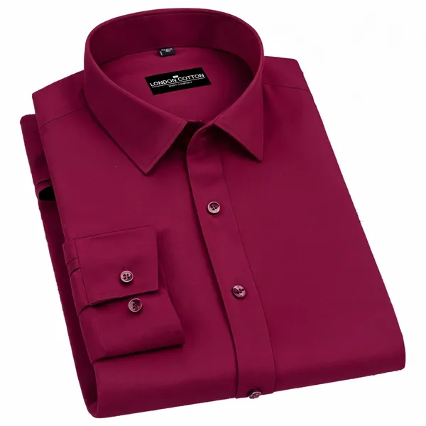 Plain_Cotton_Blend_Solid_Shirts_Maroon