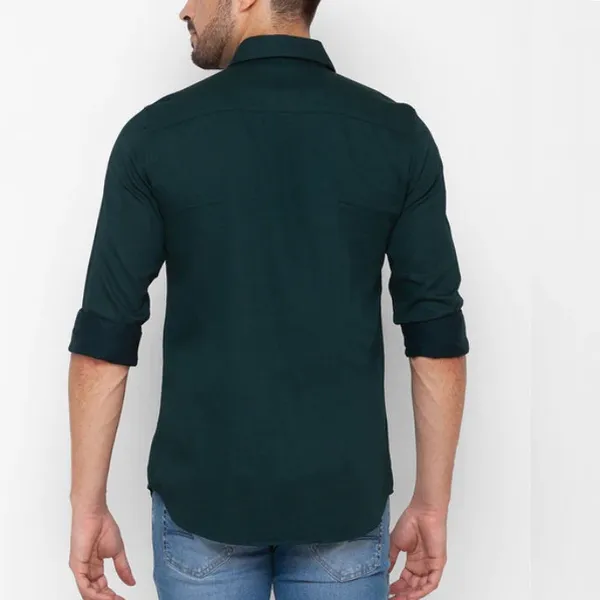 Plain_Solid_Cotton_Shirt_Bottle_Green