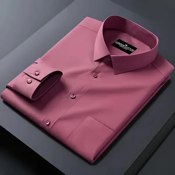 Premium_Cotton_Solid_Shirt_For_Man_Solid_Pink