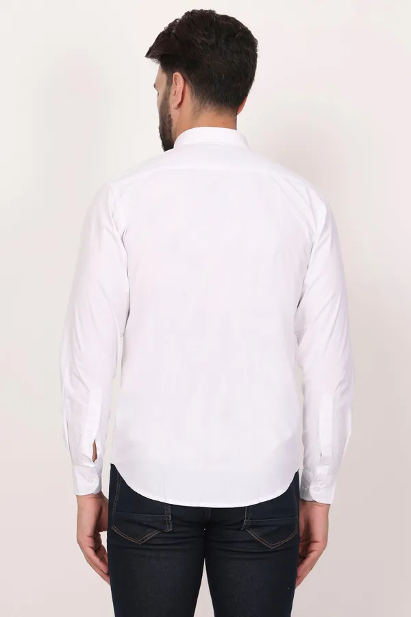 New_White_Down_Button_Casual_Shirt_I_100_Cotton_Twill