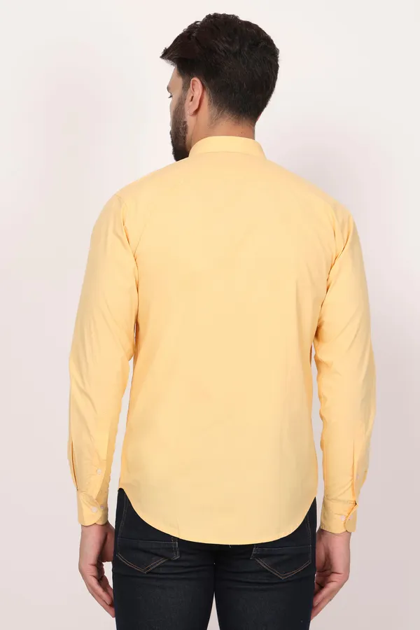 New_Yellow_Down_Button_Casual_Shirt_I_100_Cotton_Twill