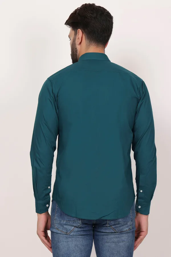 New_Dark_Green_Down_Button_Casual_Shirt_I_100_Cotton_Twill