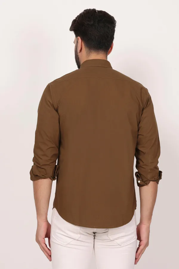 New_Mehandi_Down_Button_Casual_Shirt_I_100_Cotton_Twill
