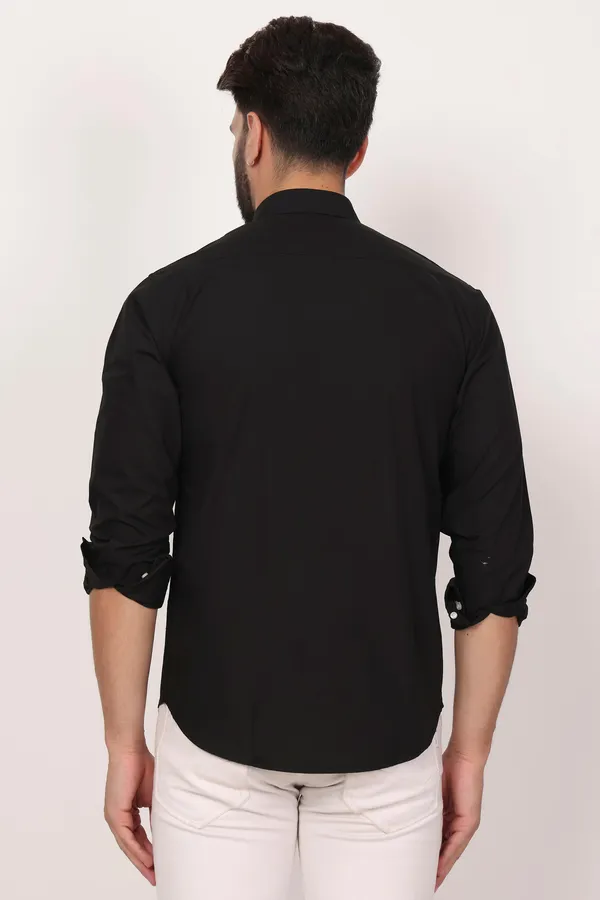 New_Black_Down_Button_Casual_Shirt_I_100_Cotton_Twill