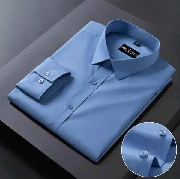 Pack_Of_2_Premium_Cotton_Solid_Shirt_For_Man_Skin_Denim_Blue