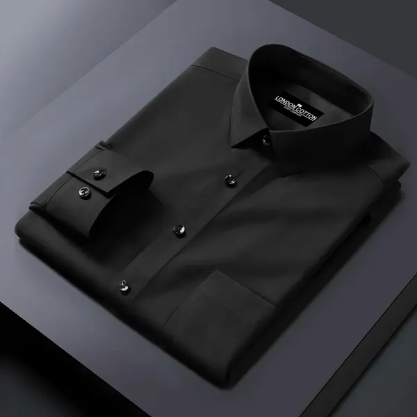 Pack_Of_2_Premium_Cotton_Solid_Shirt_For_Man_Black_Royal_Blue