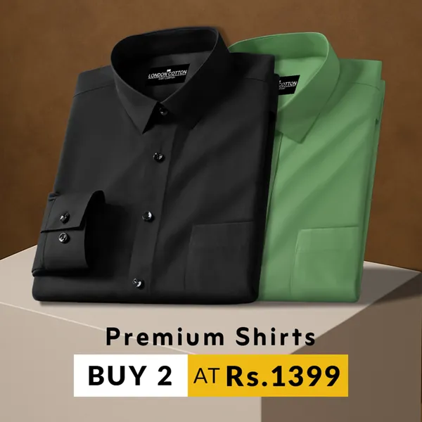 Pack_Of_2_Premium_Cotton_Solid_Shirt_For_Man_Black_New_Pista
