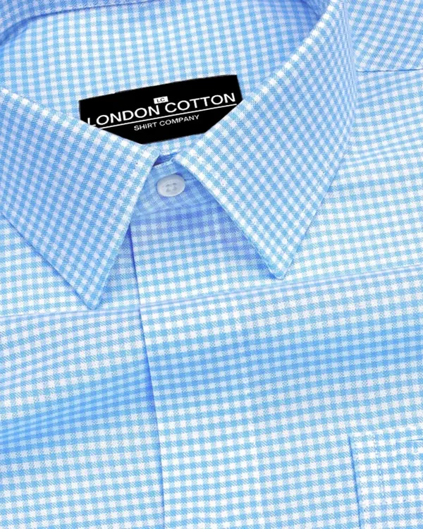 Sky_Blue_Check_Oxford_Premium_Cotton_Shirt_For_Men