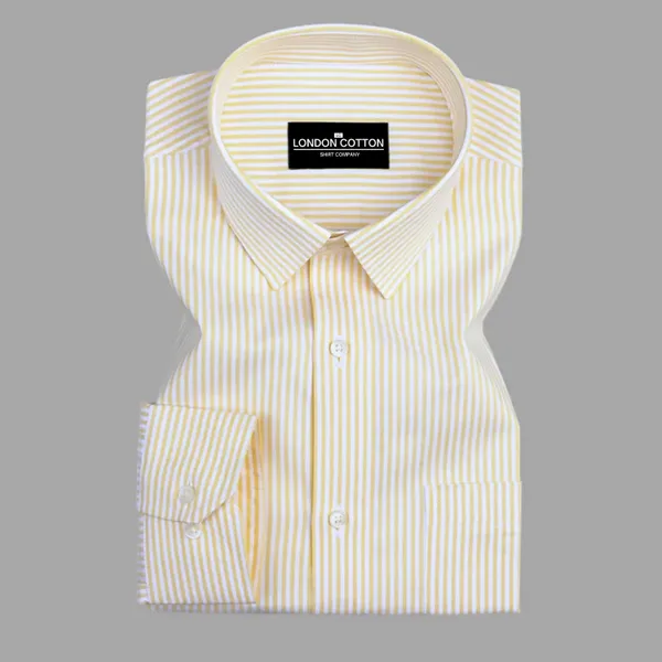 Yellow_Stripe_Oxford_Premium_Cotton_Shirt_For_Men