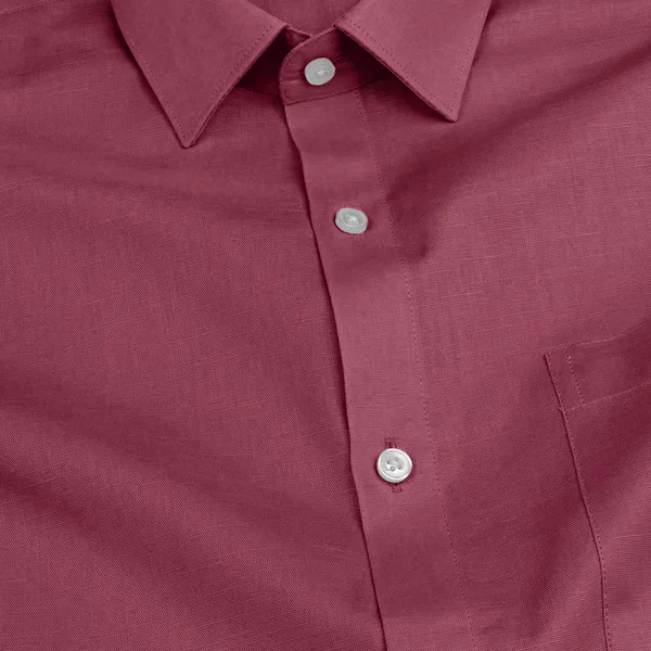 Maroon_Solid_Linen_Shirt_For_Man